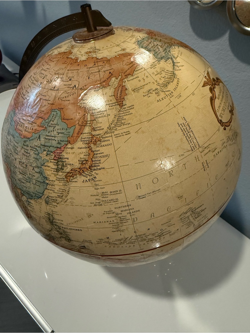 12” Antique Raised Relief Desk Replogle World Classic Globe - Picture 16 of 16